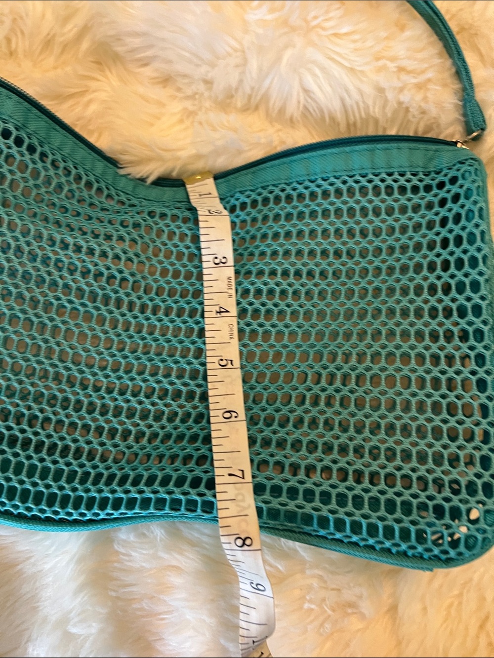 Teal Mesh beach Tote Bag - Picture 8 of 8